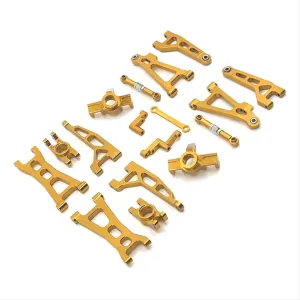 RC Car DIY Parts for Meijiaxin MJX16207 16208 16209 16210 H6 1/16 Metal Upgrade Modification Kit Remote Control Crawler Vehicle Upgrade Parts Accessories(Yellow)