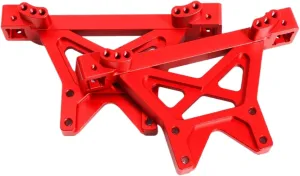 RC Car DIY Parts for Traxxas for E-maxx 1/10 Metal Front and Rear Shock Tower #4917R RC Car Upgrade Parts Accessories(Red)