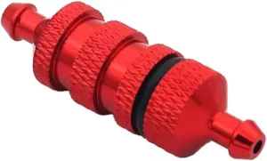 RC Car DIY Parts for Traxxas for TRX4 for HSP for Racing 02156 for HSP 94122 94188 1/8 1/10 RC Car Aluminum Filter for Nitro RC Model Car Spare Parts Parts(Red)