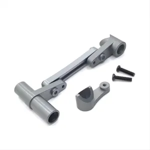 RC Car DIY Parts for WLtoys 104009 12401 12402 12403 12404 12409 Metal Modified Steering Group Remote Control Car Upgrade Parts Accessories(Gray)