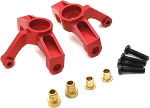 RC Car DIY Parts for WLtoys 104072 104001 104002 1/10 Metal Front Steering Cup Remote Control Tracked Car Spare Upgrade Parts Accessories(Red)