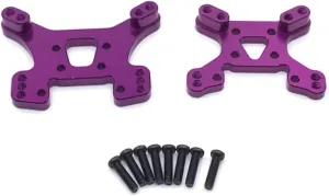 RC Car DIY Parts for WLtoys 144010 144001 144002 124017 124019 1/12 1/14 Metal Refit Front and Rear Shock Absorber Bracket RC Car Upgrade Parts(Purple)