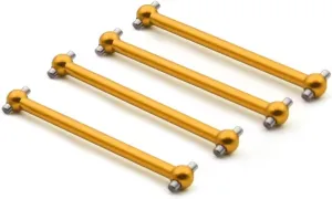 RC Car DIY Parts for WLtoys A979 A959-07 A949 A959 A969 K929 for Himoto E18 Spino for HSP 1/18 4Pcs Front and Rear Metal Dog Bone RC Car Parts(Yellow)