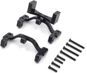 RC Car DIY Parts for WPL for HengLong for JJRC for FeiYu C14 C24 B14 B16 B24 B36 Metal Servo Bracket Tie Rod Holder RC Car Upgrade Parts(Black)