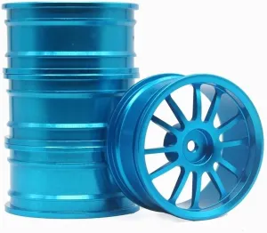 RC Car Parts for HPI for HSP 94123 94122 94103 for D4 D3 CS RC Model 1:10 On-Road Racing Car Accessories Aluminum Alloy Metal Whee Rim RC Car Parts(Blue,Size 3)