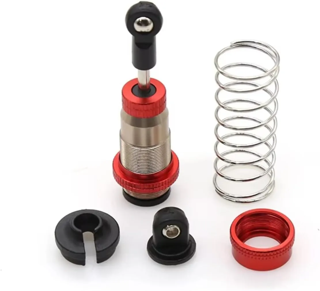 Rc Car Shock Absorber For WLtoys 144001 1/14 2pcs Metal Shock Absorber Damper Oil Filled Shocks Four-Wheel Drive RC Drift For Racing Car Parts Upgrade Replacement(Red)