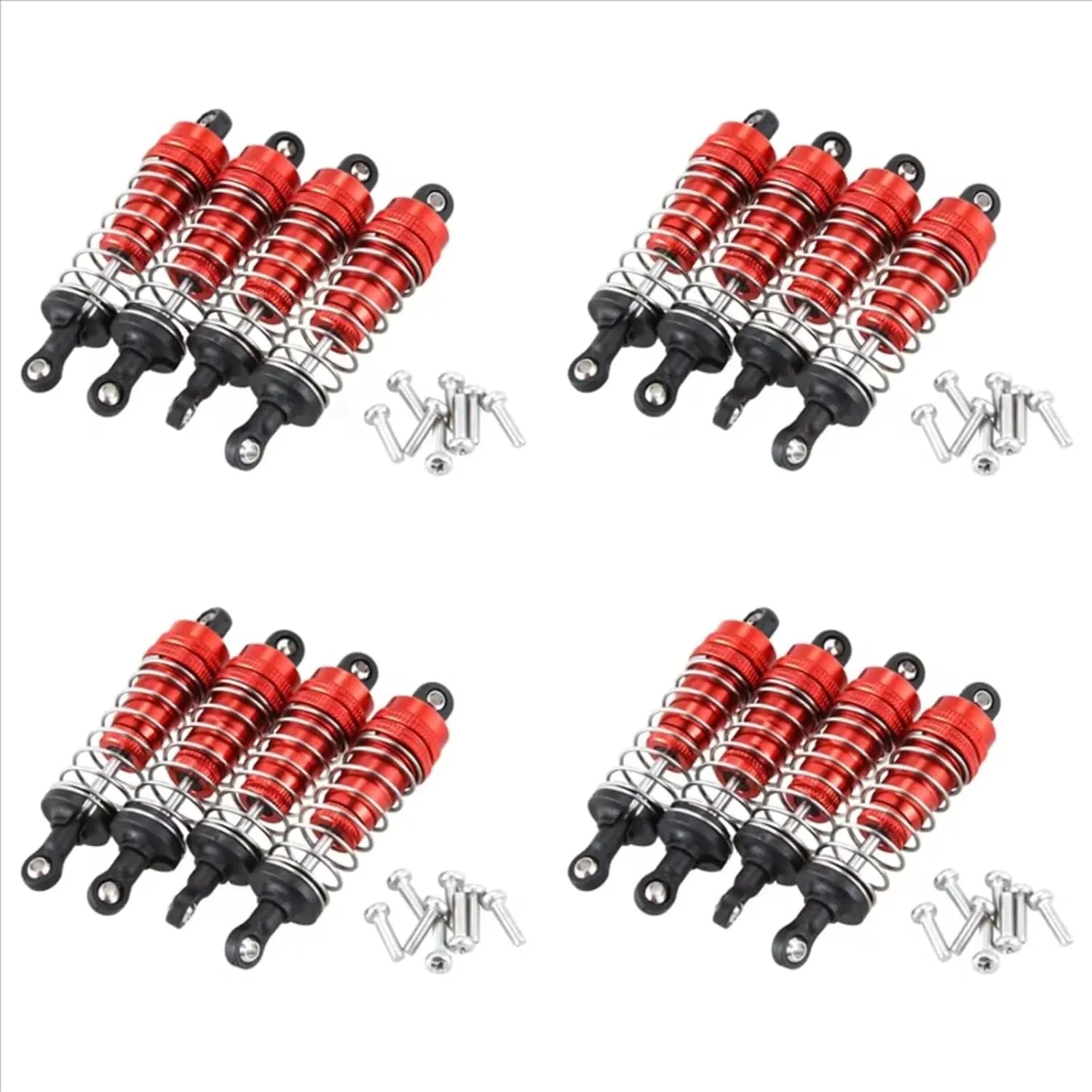 RC Car Shock Absorbers Compatible With Wltoys 144001 1/14 RC Car 4WD Drift For Racing Upgrade Parts Replacement Accessory 16Pcs Metal Shock Absorber Damper