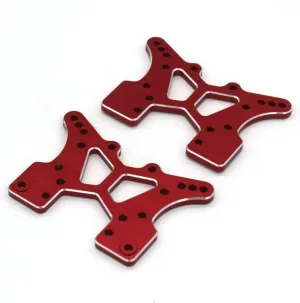 RC Car Upgrade Part for JLB 11101 21101 J3 1/10 Hydraulic Plate Shock Mount EA1004 RC Remote Control Car for Racing Metal Upgrade Parts(Red)