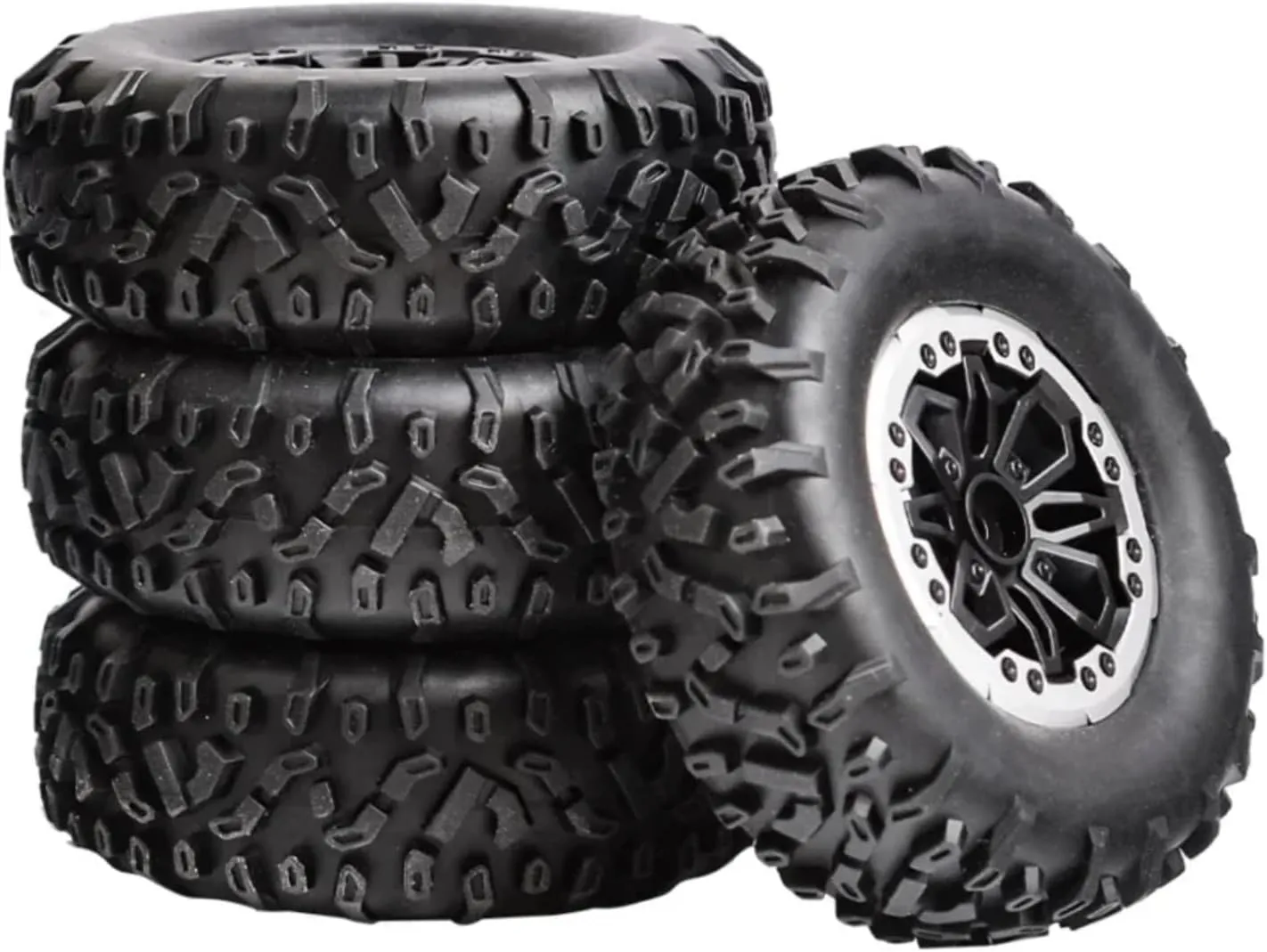 RC Car Upgrade Parts for MN D90 for MN98 for MN99S for WPL C14 C24 C34 B14 B24 for LDRC P06 LD1297 LD1299 4pcs 64mm Soft Tire Wheel RC Car Upgrade Parts Accessories