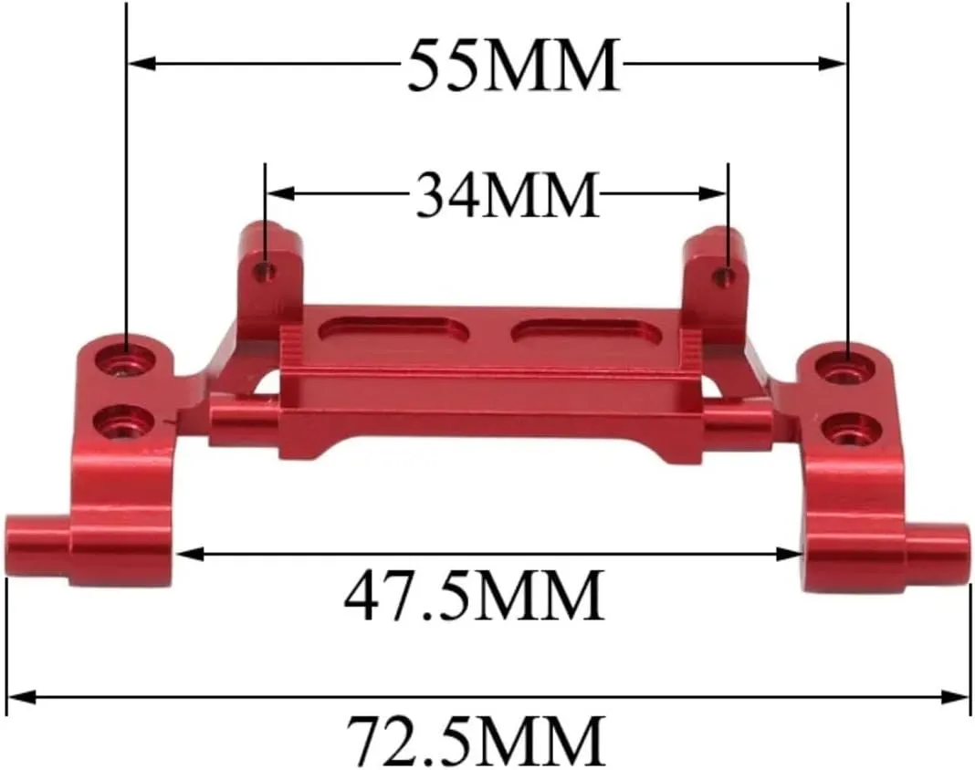RC Car Upgrade Parts for MN82 for MN78 LC79 1/12 Metal Upgrade Tie Rod Bracket Pull Rod Base for Seat RC Car Replacement DIY Spare Parts Accessories(Black)