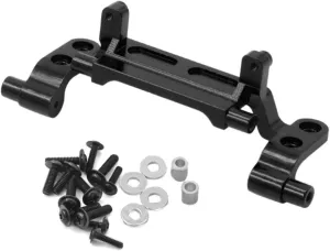 RC Car Upgrade Parts for MN82 for MN78 LC79 1/12 Metal Upgrade Tie Rod Bracket Pull Rod Base for Seat RC Car Replacement DIY Spare Parts Accessories(Black)