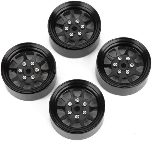 RC Car Wheel Rim, RC Car Wheel Hub, Flexible Remote Control Toy Remote Control Car RC Climbing Vehicle RC (Black)