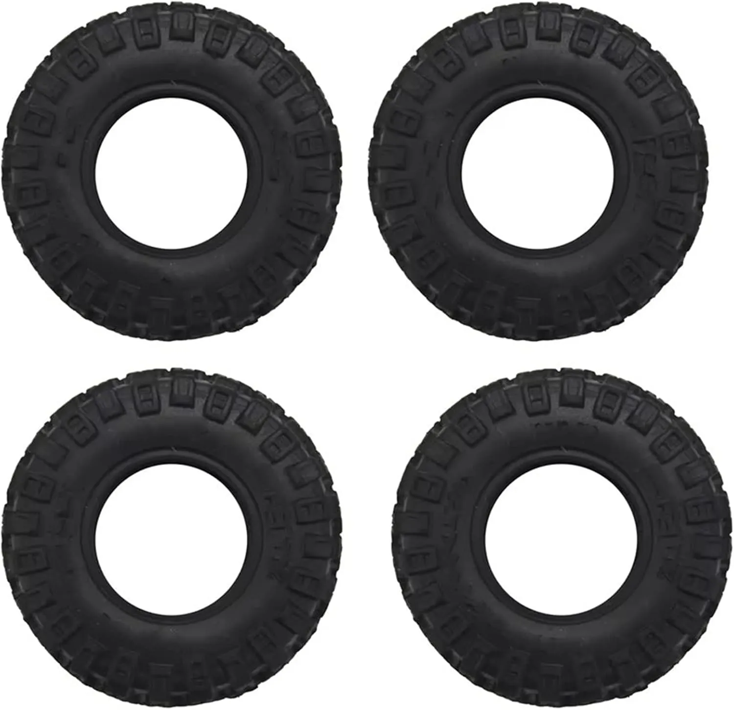 Rc Car Wheel Rim Tire Compatible with Axial for SCX24 90081 AXI00001 1/24 RC Crawler Car Upgrade Parts 4PCS 52X17mm 1.0 Soft Rubber Wheel Tires Tyre