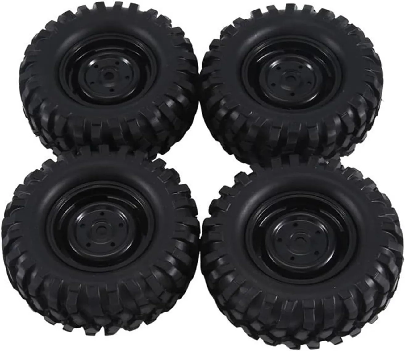Rc Car Wheel Rim Tire Compatible with Axial SCX10 for HSP for Redcat for Traxxas 1/10 RC Crawler Car Parts 4Pcs 96Mm 1.9 Inch Rubber Wheel Rim Tire Deadlock