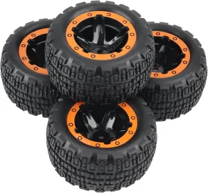 Rc Car Wheel Rim Tire Compatible with HBX 16889 16889A 16890 16890A SG 1601 SG 1602 SG1601 SG1602 RC Car Parts Accessories 4Pcs Tire Wheel Tyre