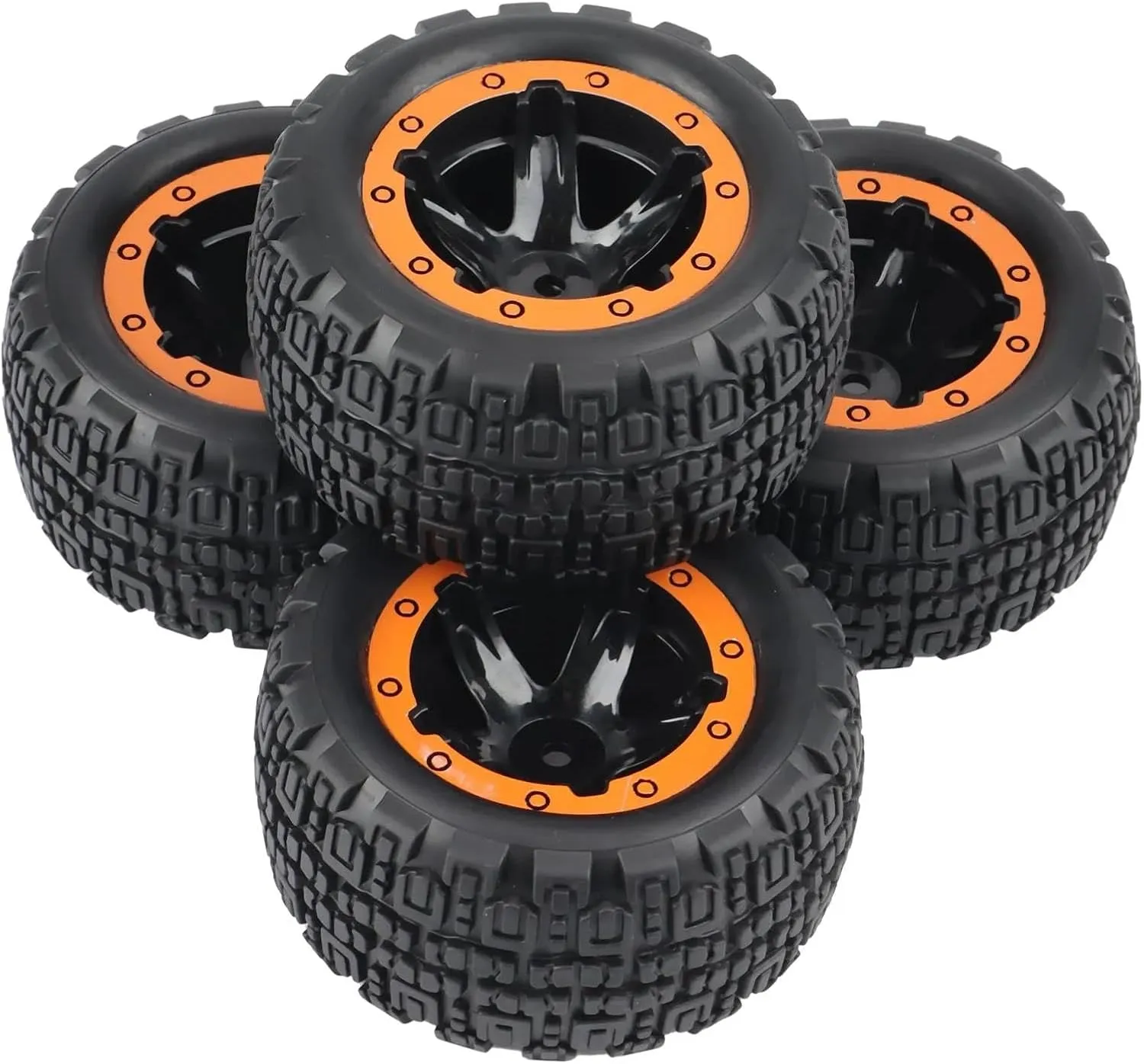 Rc Car Wheel Rim Tire Compatible with HBX 16889 16889A 16890 16890A SG 1601 SG 1602 SG1601 SG1602 RC Car Parts Accessories 4Pcs Tire Wheel Tyre