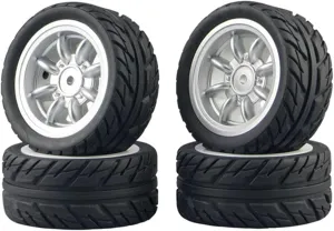 Rc Car Wheel Rim Tire Compatible with SG1603 for SG1604 for SG1605 for UDIRC UD1601 UD1602 UD1603 UD1604 1/16 RC Car Upgrade Parts 4Pcs Rubber Tire Wheel Tyre