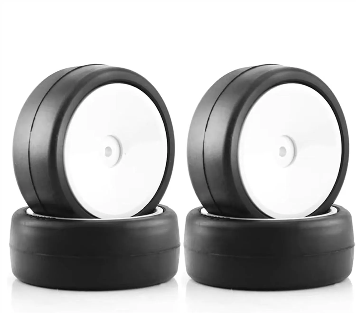 Rc Car Wheel Rim Tire Compatible with Tamiya for TT01 for TT02 XV01 TA06 PTG-2 for HPI for HSP 1/10 RC Car Parts for Racing Car Tire Hot Melt Tyre Wheel