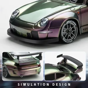 RC Drift Car, 1:24 Scale Remote Control Vehicle with LED Lights, 2.4GHz 20KM/H 4WD High Speed RC Cars, Drifting Tires＆Two Batteries, Racing Sports Toy Idea Gift for Adults Boys Girls and Kids