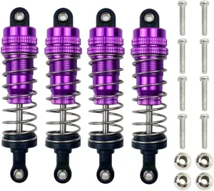 RC Repair Parts Compatible with Wltoys 144001 144002 144010 124007 124008 124018 124019 RC Car Upgrade Parts Accessories Metal Shock Absorber Oil Damper(Red)