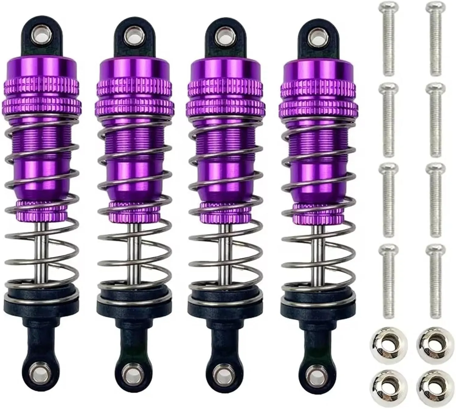 RC Repair Parts Compatible with Wltoys 144001 144002 144010 124007 124008 124018 124019 RC Car Upgrade Parts Accessories Metal Shock Absorber Oil Damper(Red)