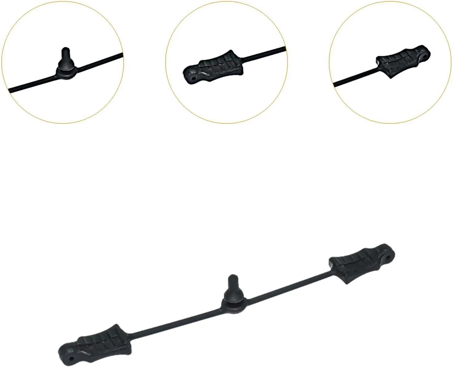 RC Rubber Retainer Pull Tabs Parallel Rubber Strips Replace Utility Wear Resistant High Performance RC Car Attachments, 30 Pieces