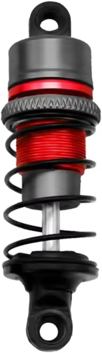Rc Shock Absorber 63Mm 1/10 1Pair Of Metal Hydraulic Shock Absorbers RC Remote Control Car Flat For Racing Drift Car Parts And Accessories Upgrade Replacement(Red)