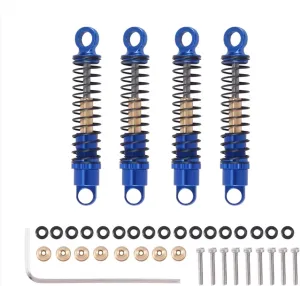 Rc Shock Absorber For Axial For SCX24 4Pcs 40Mm Metal Shock Absorber Oil Damper Blue Rc Car Tracked Vehicle Parts And Accessories Upgrade Replacement Use