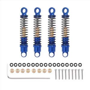 Rc Shock Absorber For Axial For SCX24 C10 For JLU 1/24 4Pcs 40Mm Metal Shock Absorber Oil Damper Blue RC Crawler Car Parts And Accessories Upgrade And Replacement