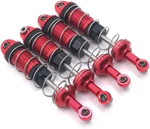 Rc Shock Absorber For HB ZP1001 ZP1002 ZP1003 ZP1004 ZP1008 1/10 4pcs Metal Shock Absorber Damper RC Car Upgrade Parts And Accessories Replacement And Ucs(Red)