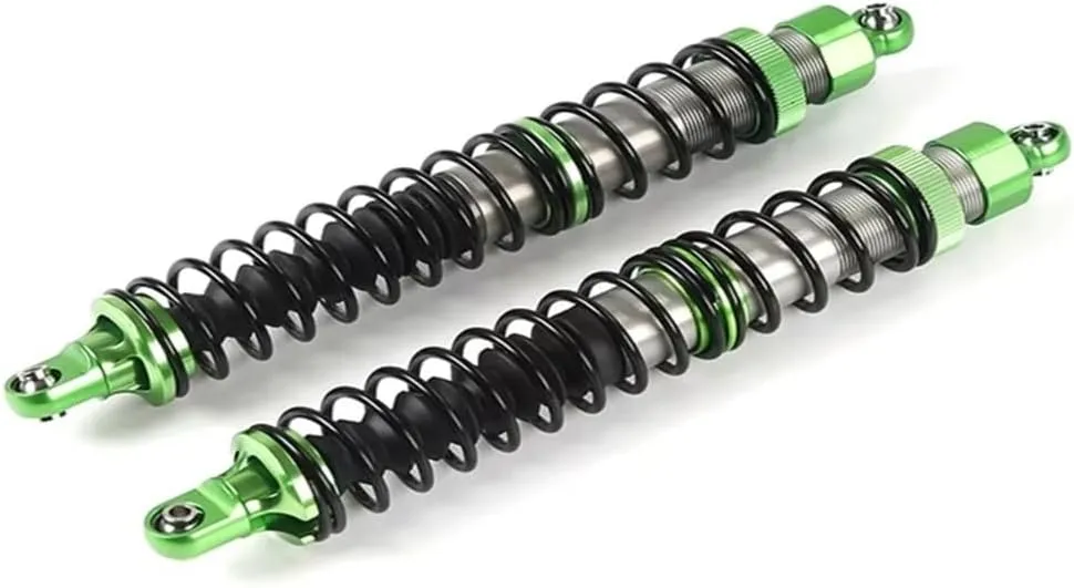 Rc Shock Absorber For HPI Baja5B 5T For Rofun 1/5 2pcs Aluminum 8mm Rear Shock Absorber Green Rc Car Tracked Vehicle Parts And Accessories Upgrade Replacement Use