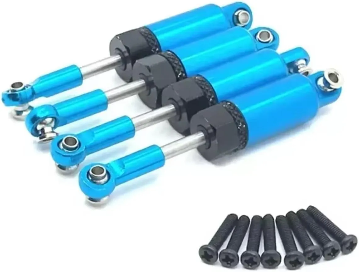 Rc Shock Absorber For HSp 18301 18302 18311 18312 18321 18322 1/18 Shock Absorber Oil Damper RC Car Tracked Vehicle Parts Accessories Upgrade Replacement Use(Blue)