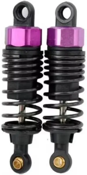 Rc Shock Absorber For HSP 94123 94103 94122 94102 02002 1/10 2PCS 70MM Metal Shock Absorber RC Car Tracked Vehicle Parts Accessories Upgrade Replace Use(Purple)