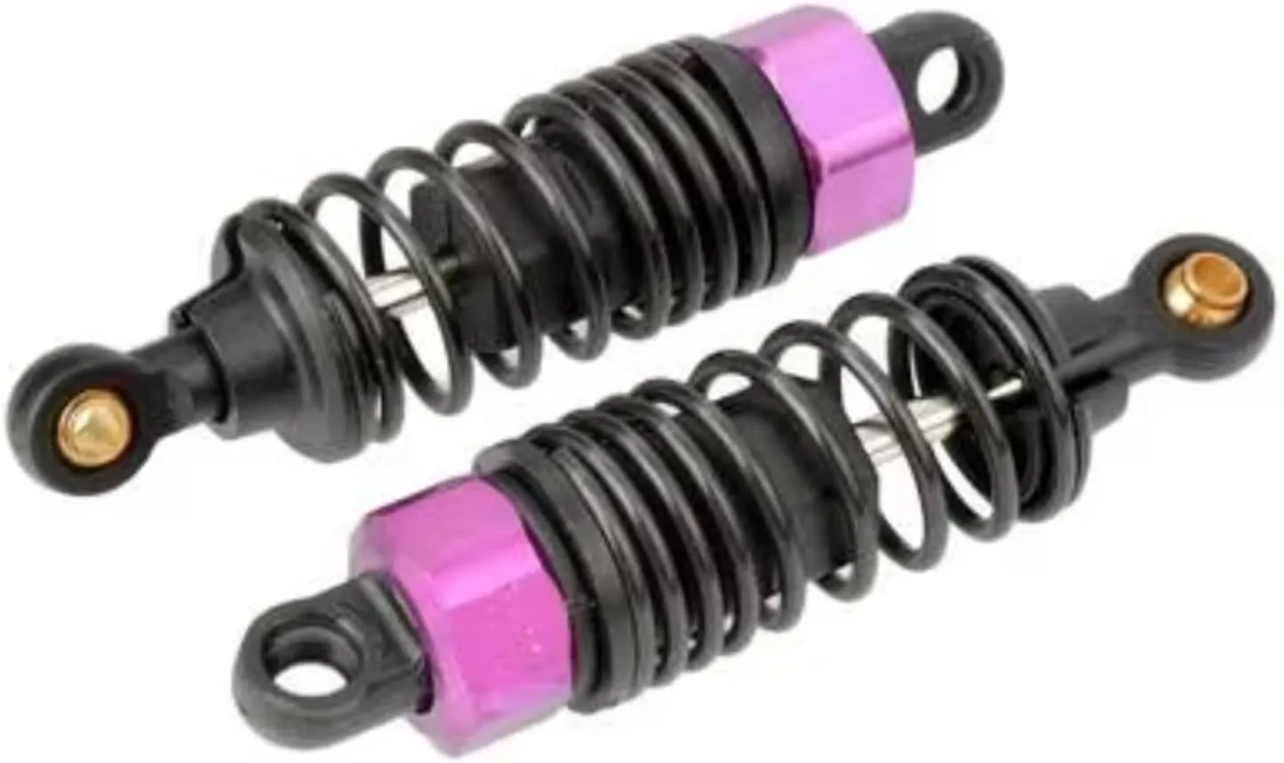 Rc Shock Absorber For HSP 94123 94103 94122 94102 02002 1/10 2PCS 70MM Metal Shock Absorber RC Car Tracked Vehicle Parts Accessories Upgrade Replace Use(Purple)
