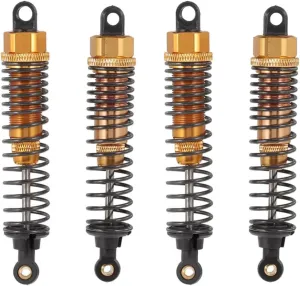 Rc Shock Absorber For HSP For Redcat For Traxxas 1:10 4pcs Absorber 90mm Metal Shock Absorber Damper Rc Car Tracked Vehicle Parts Accessories Replacement(Yellow)