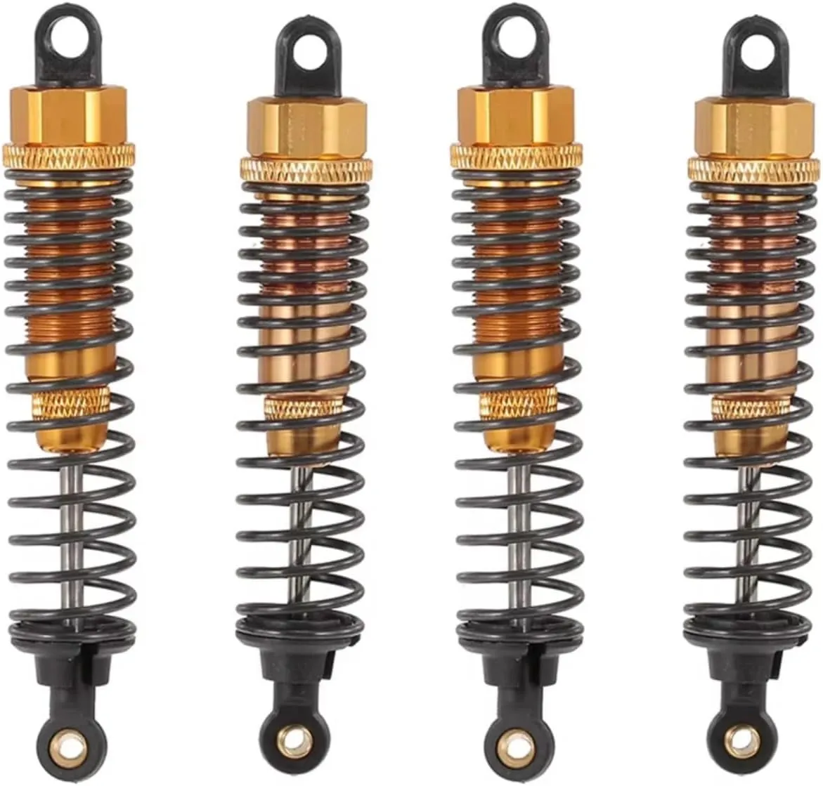 Rc Shock Absorber For HSP For Redcat For Traxxas 1:10 4pcs Absorber 90mm Metal Shock Absorber Damper Rc Car Tracked Vehicle Parts Accessories Replacement(Yellow)
