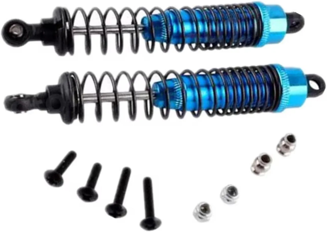 Rc Shock Absorber For Kyosho For Optima 4wd Cnc 1/10 2 Pieces Aluminum Alloy Oil Filled Rear Shock Absorber RC Car Parts Accessories Upgrade Replacement Use(Blue)