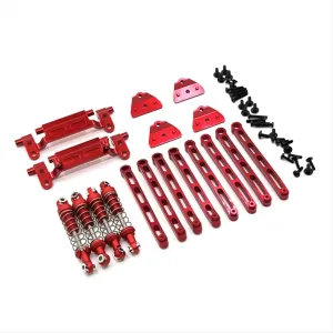 Rc Shock Absorber For Mangniu For MN78 1/12 Metal Upgrade Rod Shock Absorber Rod For Seat Shock Mount Suit RC Car Parts And Accessories Upgrade Replacement And Use(Red)