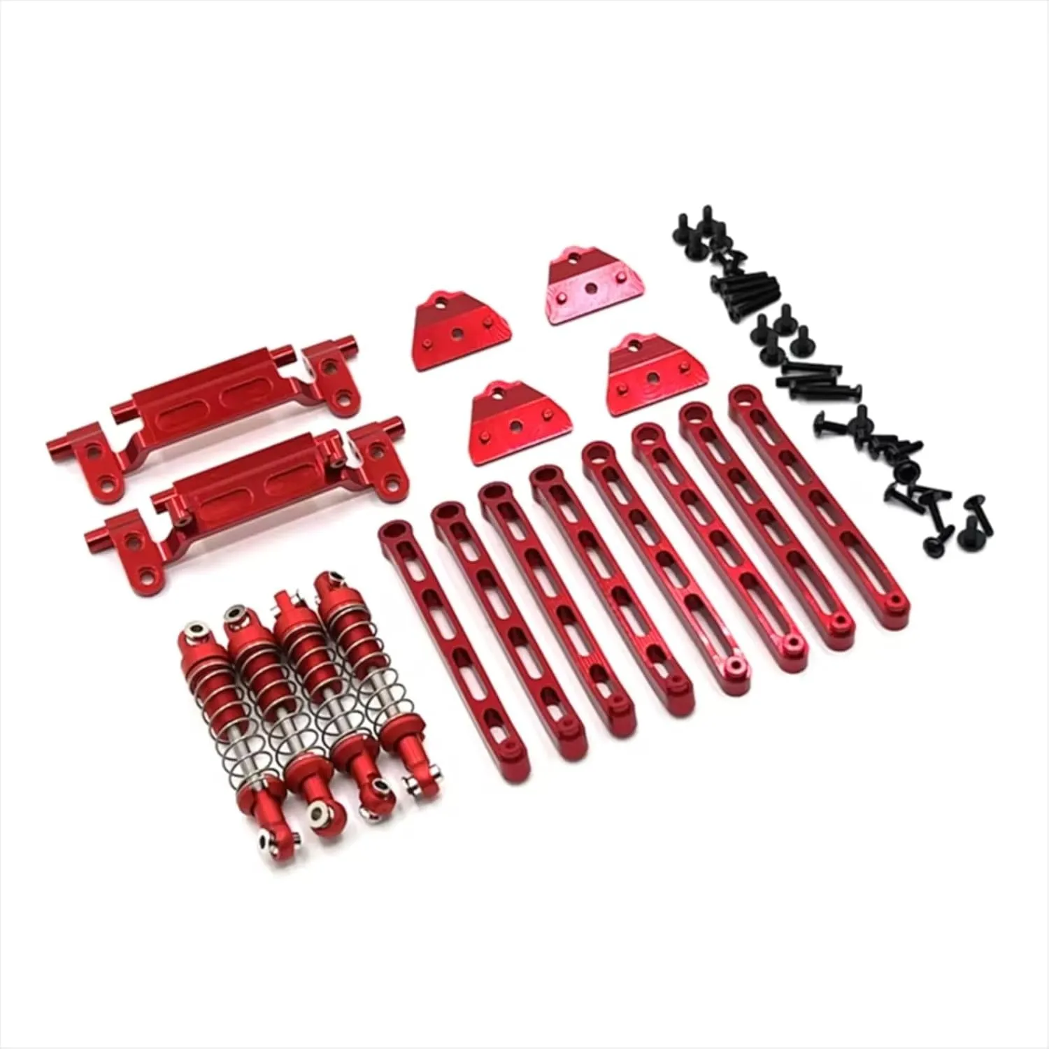 Rc Shock Absorber For Mangniu For MN78 1/12 Metal Upgrade Rod Shock Absorber Rod For Seat Shock Mount Suit RC Car Parts And Accessories Upgrade Replacement And Use(Red)