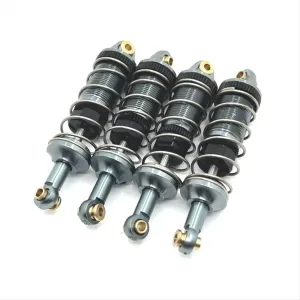 Rc Shock Absorber For MJX 14301 14302 1/14 4pcs Front And Rear Hydraulic Shock Absorbers Remote Control Car Metal Upgrade Parts And Accessories Replacement Use(Gray)