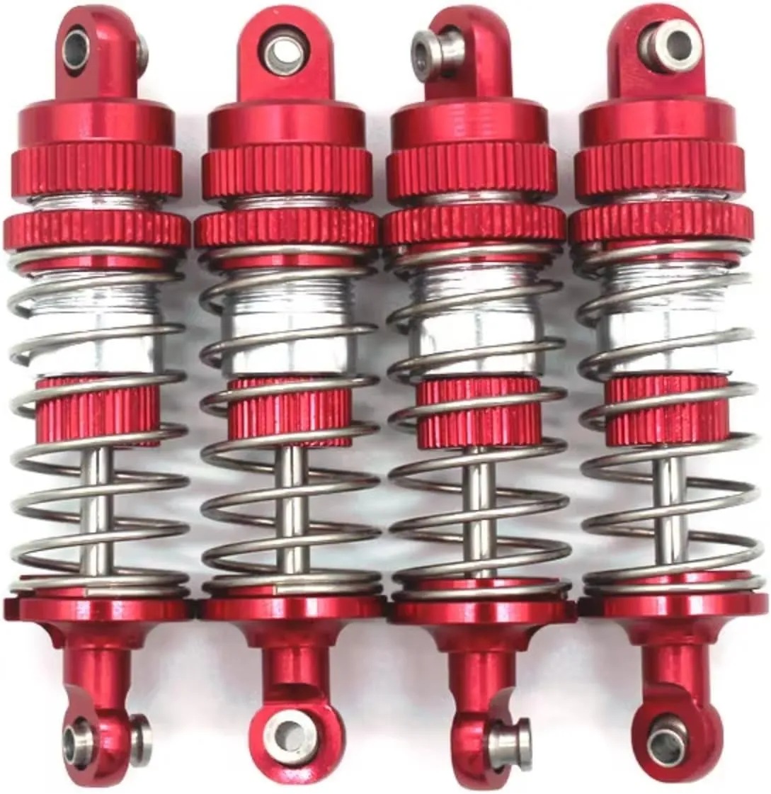Rc Shock Absorber For MJX 14301 14302 14303 1/14 4pcs Metal Shock Absorber RC Car Off-road Vehicle Tracked Vehicle Parts And Accessories Upgrade Replacement