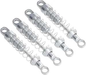 Rc Shock Absorber For MN78 For MN168 4pcs Metal Shock Absorber Rc Car Off-road Vehicle Tracked Vehicle Parts And Accessories Upgrade Replacement And Use(Silver)