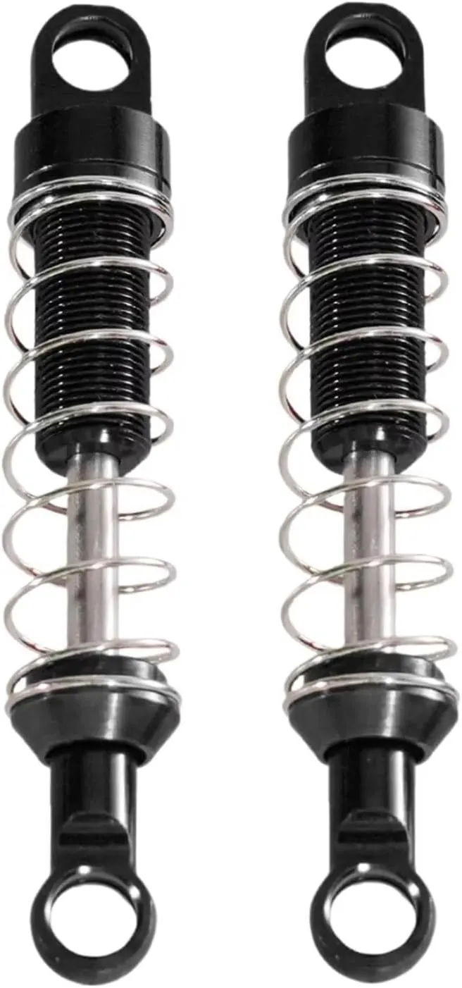 Rc Shock Absorber For MN78 For MN82 1/12 2pcs pcs Aluminum Alloy Shock Absorber RC Car Tracked Vehicle Parts And Accessories Upgrade Replacement And Use(Black,2pcs)