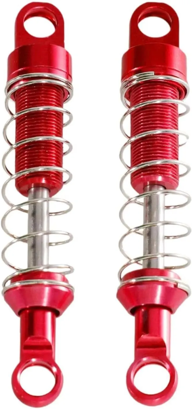 Rc Shock Absorber For MN99S For MN168 For MN78 For MN82 1/12 Aluminum Alloy Upgrade RC Damper RC Car Tracked Vehicle Parts And Accessories Upgrade Replacement(Red)