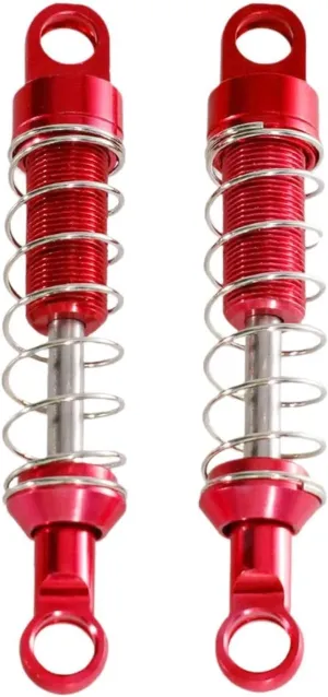 Rc Shock Absorber For MN99S For MN168 For MN78 For MN82 1/12 Aluminum Alloy Upgrade RC Damper RC Car Tracked Vehicle Parts And Accessories Upgrade Replacement(Red)