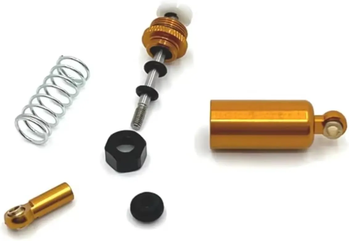 Rc Shock Absorber For Scy 16101pro 16102pro 16103 Q130 1/16 Metal Hydraulic Shock Absorber RC Remote Control Car Parts And Accessories Replacement And Use(Yellow)