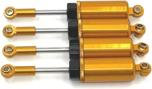 Rc Shock Absorber For Scy 16101pro 16102pro 16103 Q130 1/16 Metal Hydraulic Shock Absorber RC Remote Control Car Parts And Accessories Replacement And Use(Yellow)