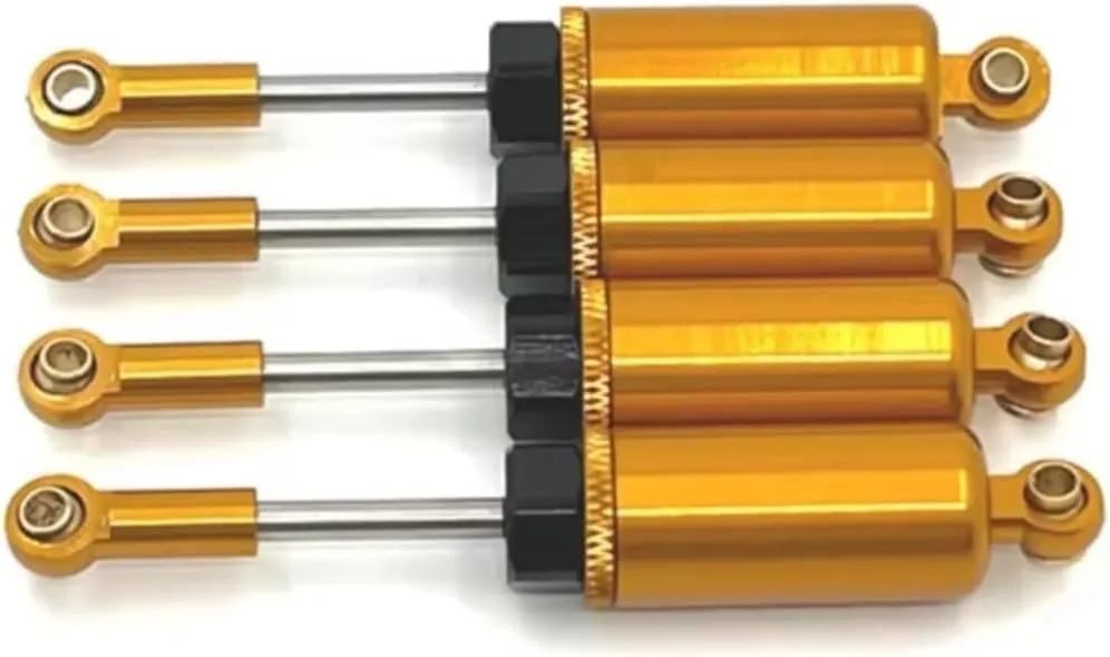 Rc Shock Absorber For Scy 16101pro 16102pro 16103 Q130 1/16 Metal Hydraulic Shock Absorber RC Remote Control Car Parts And Accessories Replacement And Use(Yellow)