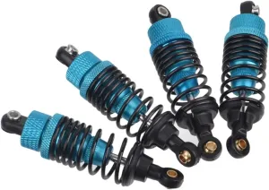 Rc Shock Absorber For Tamiya TA03 TA02 TA01 XV01 TA02SW WR-02/GF-01/WR-02CB For HSP 94123 4pcs Aluminum Alloy Shock Absorber Set Rc Car Parts Replacement(Blue)