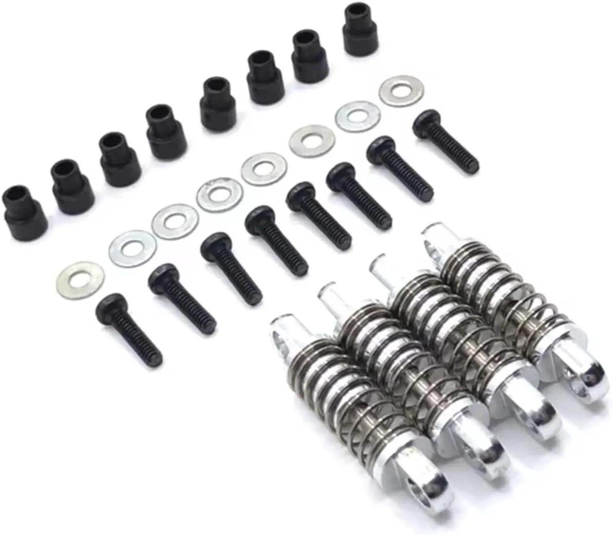 Rc Shock Absorber For WLtoys 284131 K969 K979 K989 K999 P929 P939 1/28 Metal Upgrade Shock Absorber RC Car Parts And Accessories Upgrade Replacement And Use(Silver)